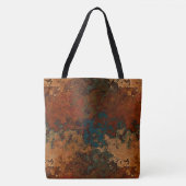 Blau, Türkis und Marmor Abstrakt Tasche (Vorderseite)