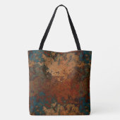 Blau, Türkis und Marmor Abstrakt Tasche (Rückseite)