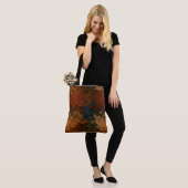 Blau, Türkis und Marmor Abstrakt Tasche (Am Model)