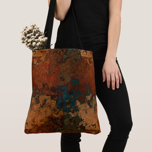 Blau, Türkis und Marmor Abstrakt Tasche (Von Nahem)