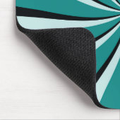 Blau, Türkis und schwarze Retrosonnen Mousepad (Ecke)