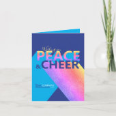 Blau, Türkisch, Rosa Word Art Holiday Card Einladung (Vorderseite)