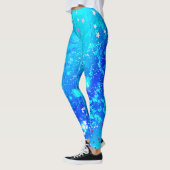 Blau-türkisfarbene Leggings (Links)