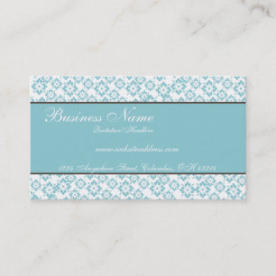 Blau u. dekorative schicke Visitenkarten Browns Visitenkarte