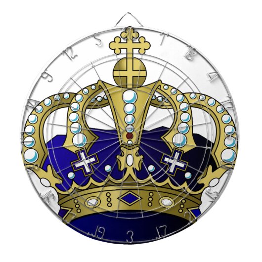 Blau-u. Goldkönigliche Krone Dartscheibe (vorne)