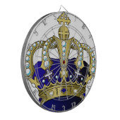 Blau-u. Goldkönigliche Krone Dartscheibe (Vorderseite Links)