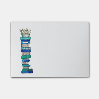 Blau-u. Grünbuch-Stapel-klebrige Anmerkungen Post-it Klebezettel