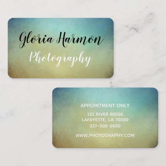 Blau u. TAN-Steigung künstlerisch Visitenkarte (Vorne/Hinten)