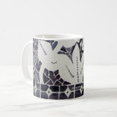 Blau u. Weiß Kaffeetasse (Vorderseite Links)