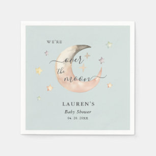 Blau über dem Mond Boho Himmel Baby-Party Serviette