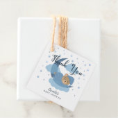 Blau über dem Mond Schlafbär Danke Geschenkanhänger (Beispiel)