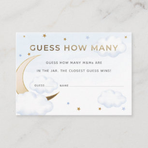 Blau Über den Mond Schätze wie viele Süßigkeiten K Begleitkarte