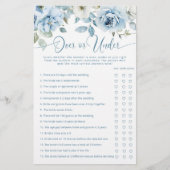 Blau über oder unter Brautparty (Vorderseite)