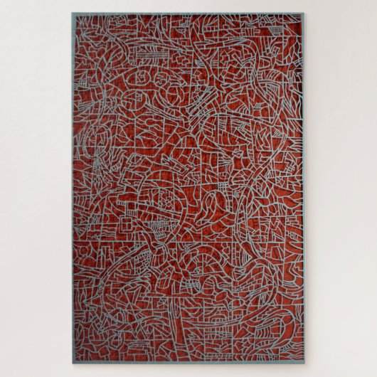 Blau über rot Labyrinth Puzzle (Vertikal)