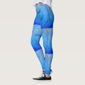 Blau überkreuzte Hände Leggings (Links)