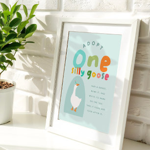 Blau Übernehme Eine Alberne Gans Jungen Farm Gebur Poster