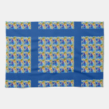 Blau überprüft, farbenfrohe Mischung von Wildblume