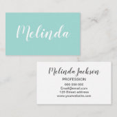 Blau/unbedeutende modische Visitenkarte des (Vorne/Hinten)