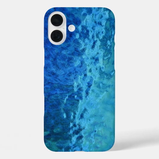Blau und Aqua-Hartglas Case-Mate iPhone Hülle (Rückseite)