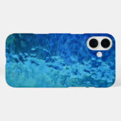 Blau und Aqua-Hartglas Case-Mate iPhone Hülle (Rückseite (Horizontal))