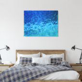 Blau und Aqua-Hartglas Leinwanddruck (Insitu (Schlafzimmer))
