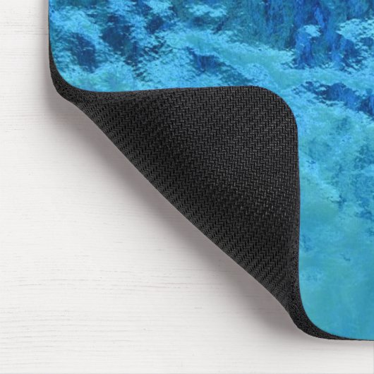 Blau und Aqua-Hartglas Mousepad (Ecke)