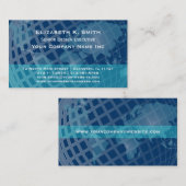 Blau-und Aqua-modernes korporatives globales Chic Visitenkarte (Vorne/Hinten)
