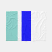 Blau und Aquamarin Fleecedecke (Vorderseite (Horizontal))