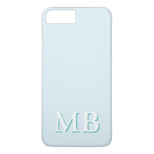 Blau und Aquamarin   Minimal Modern Initial Monogr Case-Mate iPhone Hülle
