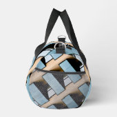 Blau und Beige Abstrakt Duffle Bag (Rechts)