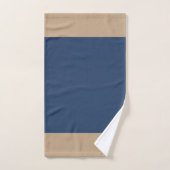 Blau und Beige Badhandtuch Set (Handtuch)