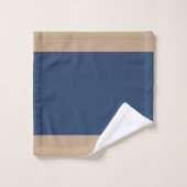 Blau und Beige Badhandtuch Set (Waschlappen)