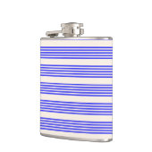 Blau und Beige, fünf Streifen Flachmann (Links)