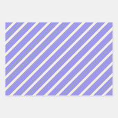 Blau und Beige, fünf Streifen Geschenkpapier Set (Vorderseite 2)