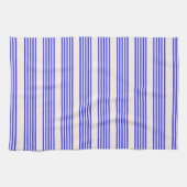 Blau und Beige, fünf Streifen Geschirrtuch (Horizontal)