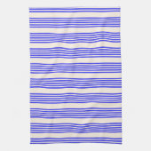 Blau und Beige, fünf Streifen Geschirrtuch (Vertikal)