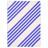 Blau und Beige, fünf Streifen Klemmbrett (Rückseite)