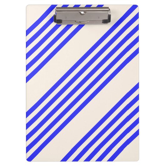 Blau und Beige, fünf Streifen Klemmbrett (Vorderseite)