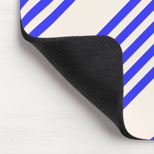 Blau und Beige, fünf Streifen Mousepad (Ecke)