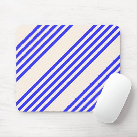 Blau und Beige, fünf Streifen Mousepad (Mit Mouse)