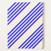 Blau und Beige, fünf Streifen Planer (Rückseite)