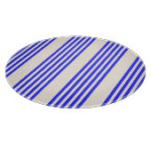 Blau und Beige, fünf Streifen Schneidebrett (Ecke)