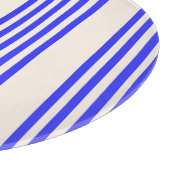 Blau und Beige, fünf Streifen Schneidebrett (Ecke)