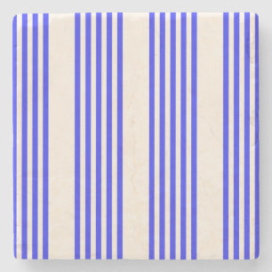 Blau und Beige, fünf Streifen Steinuntersetzer