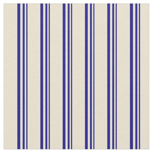 Blau- und Beige-Muster Stoff (Nahaufnahme)