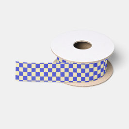 Blau und Beige Satinband