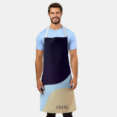 Blau und Beige Schürze (Getragen)