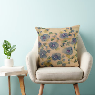 Blau und Beige Vintag Kissen