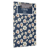 Blau- und Blumenmuster Klemmbrett (Rechts)