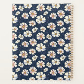 Blau- und Blumenmuster Planer (Rückseite)